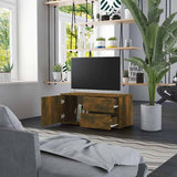 Vidaxl tv-meubel 80x34x36 cm bewerkt hout gerookt eikenkleurig