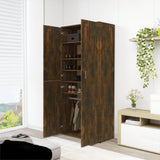 Vidaxl Schong Cabinet 80x39x178 cm Expertéiert Holz gefëmmt OK faarweg