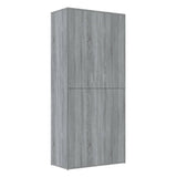 Vidaxl Shoe Cabinet 80x39x178 cm skåret træ grå sonoma eg Farve