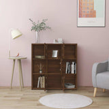 Vidaxl boekenkast 90x30x90 cm bewerkt hout bruin eikenkleur
