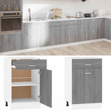 Vidaxl onderkast met lade lyon 50x46x81,5 cm bewerkt hout grijs sonoma
