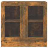 Vidaxl vitrinekast 82,5x30,5x80 cm bewerkt hout gerookt eikenkleurig
