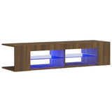 Vidaxl tv-meubel met led-verlichting 135x39x30 cm bruin eikenkleur