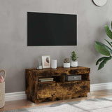 Vidaxl tv-meubel met led-verlichting 80x35x40 cm gerookt eikenkleurig