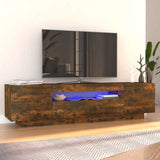 Vidaxl tv-meubel met led-verlichting 160x35x40 cm gerookt eikenkleurig