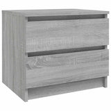 Vidaxl nachtkastjes 2 st 50x39x43,5 cm bewerkt hout grijs sonoma eiken