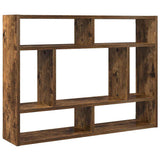 Vidaxl wandschap 75x16x55 cm bewerkt hout gerookt eikenkleurig