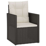Vidaxl 4-delige loungeset met kussens poly rattan zwart