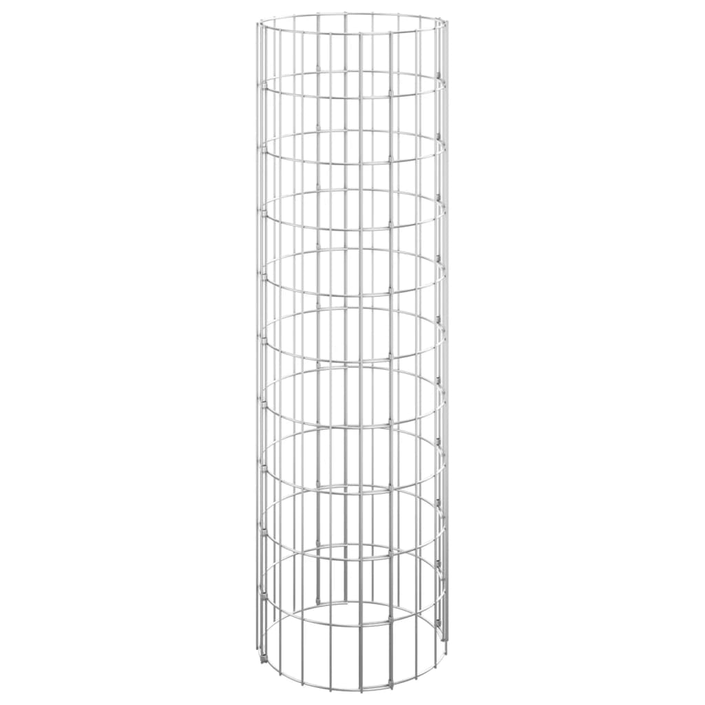 Vidaxl Gabion Pole Round Ø30x100 cm verzinkter Stahl