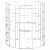 Poteau de gabion Vidaxl rond ø50x50 cm acier galvanisé
