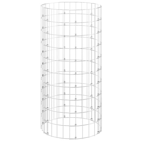 Vidaxl gabion poteau rond ø50x100 cm acier galvanisé