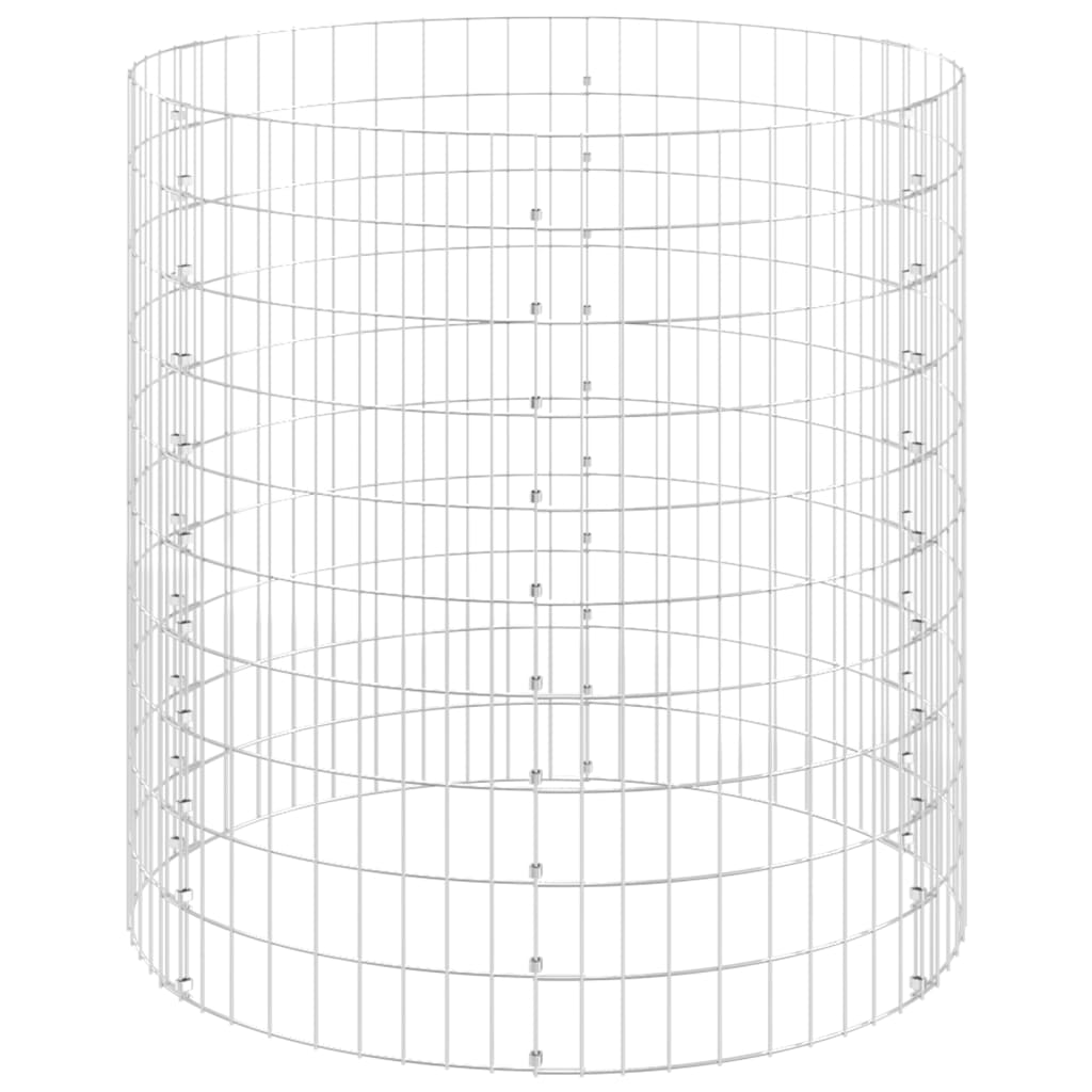 Vidaxl Gabion Pole ronde Ø100x100 cm en acier galvanisé