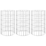 Vidaxl Gabion Planters 3 ST Rund Edisted Ø30x50 cm stal