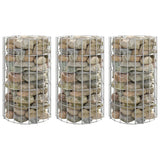 Vidaxl Gabion Planters 3 ST ROUND ZVÝŠENÍ Ø30X50 CM Steel