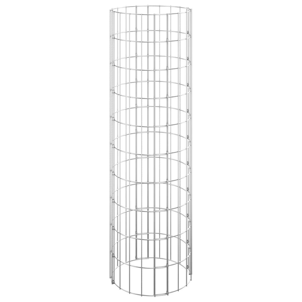 Vidaxl Gabion Planters 3 ST Round Rouled Ø30x100 cm Steel