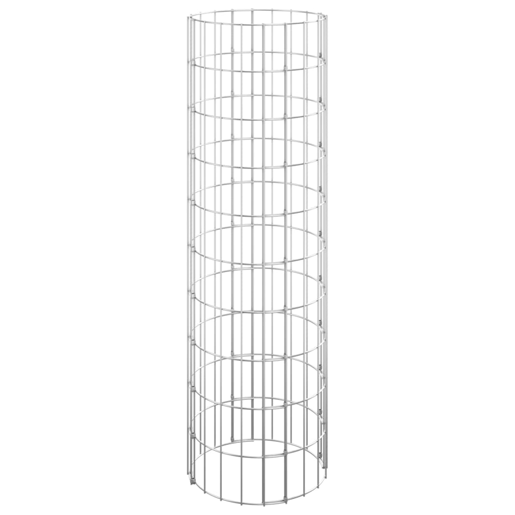 Vidaxl Gabion Planters 3 ST Round Rouled Ø30x100 cm Steel