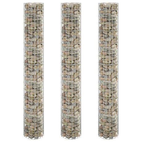 Vidaxl Gabion Planteurs 3 ST Round Rouled Ø30x200 cm Steel