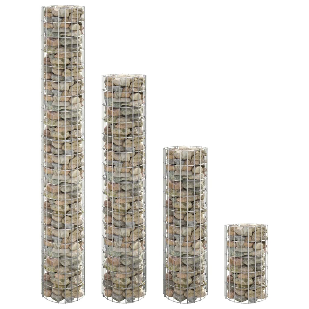 VIDAXL GABION PLANTERS 4 ST Runde erhöht Ø30x50 100 150 200 cm