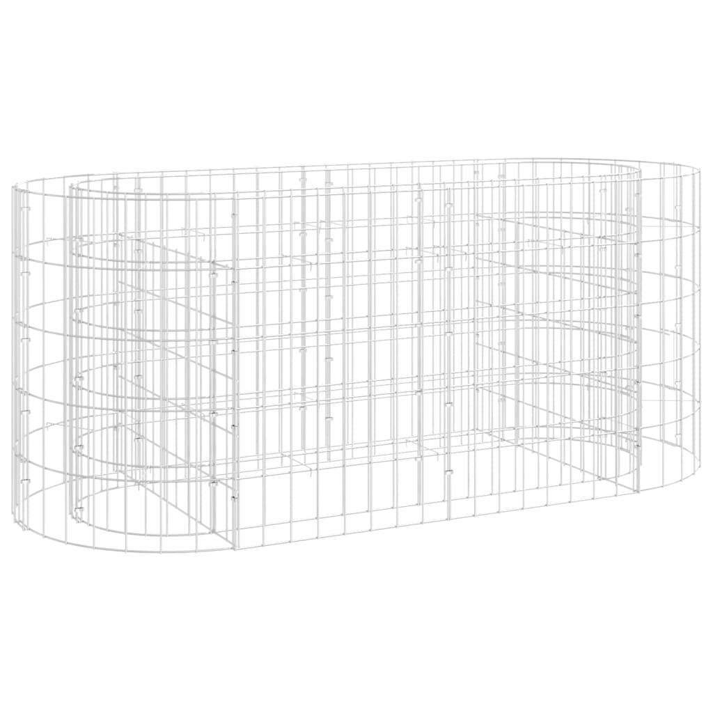 Vidaxl Gabion -Pflanzer erhöhte 120 x 50 x 50 cm verzinkte Eisen