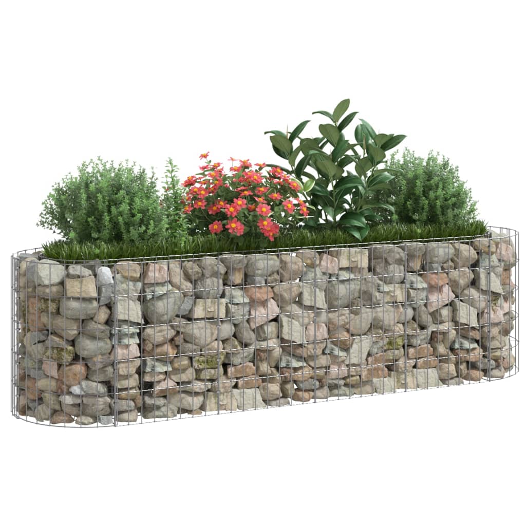 Vidaxl Gabion -Pflanzer hob 190x50x50 cm verzinktes Eisen