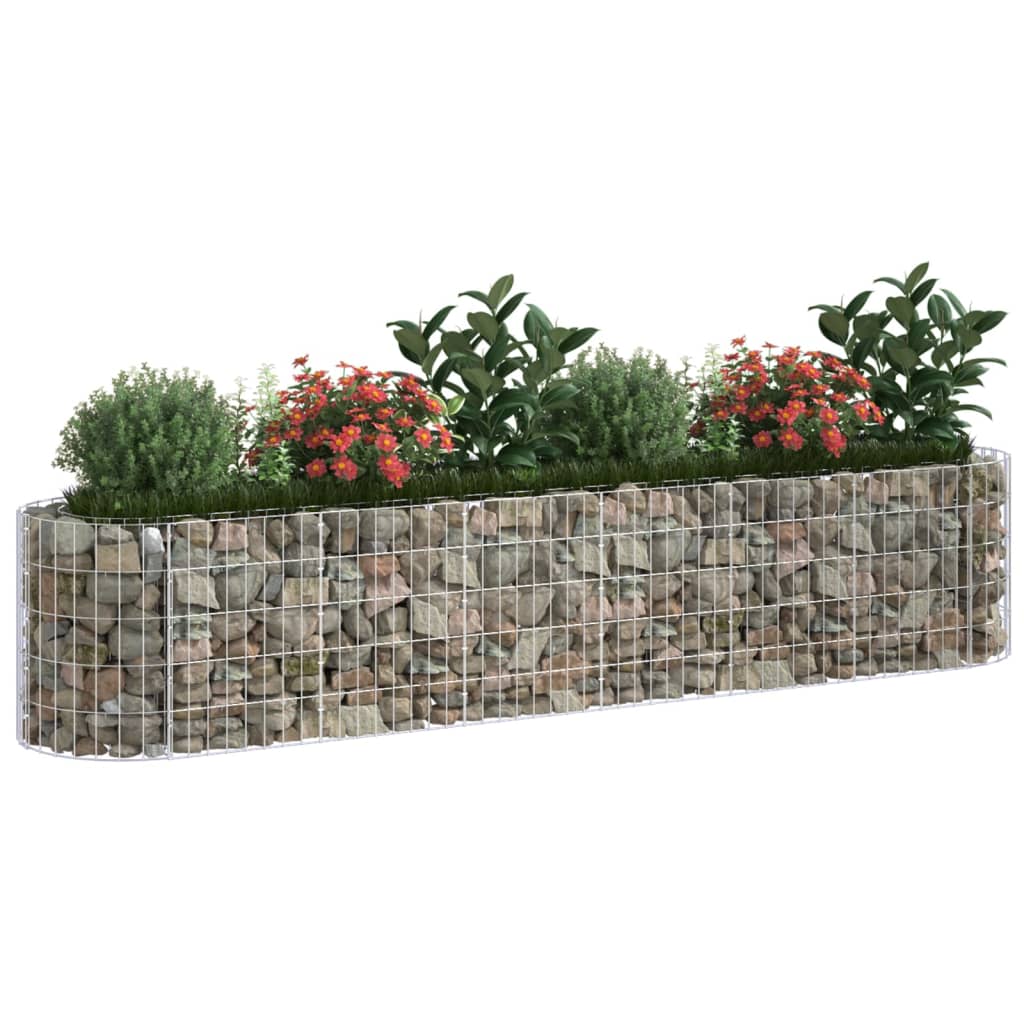 Vidaxl Gabion -Pflanzer erhöhte 260x50x50 cm verzinkte Eisen