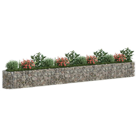 Vidaxl Gabion Planter surélevé 470x50x50 cm de fer galvanisé