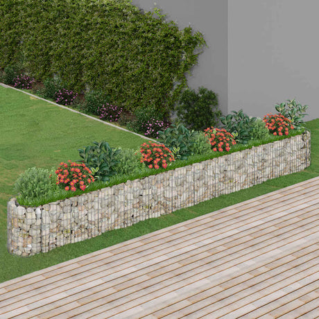 Vidaxl Gabion Planter surélevé 470x50x50 cm de fer galvanisé