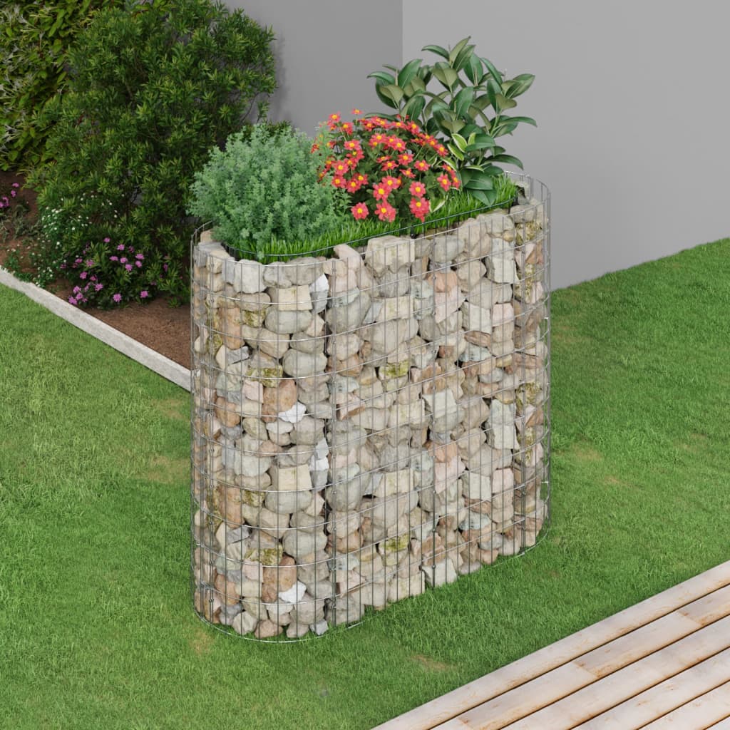 Vidaxl Gabion -Pflanzer erhöhte 120 x 50 x 100 cm verzinkte Eisen