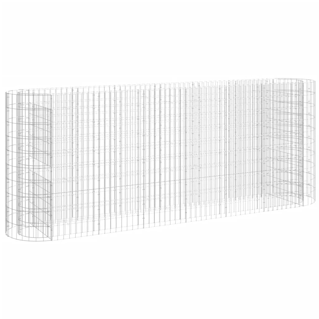 Vidaxl Gabion -Pflanzer erhöhte 260x50x100 cm verzinkte Eisen