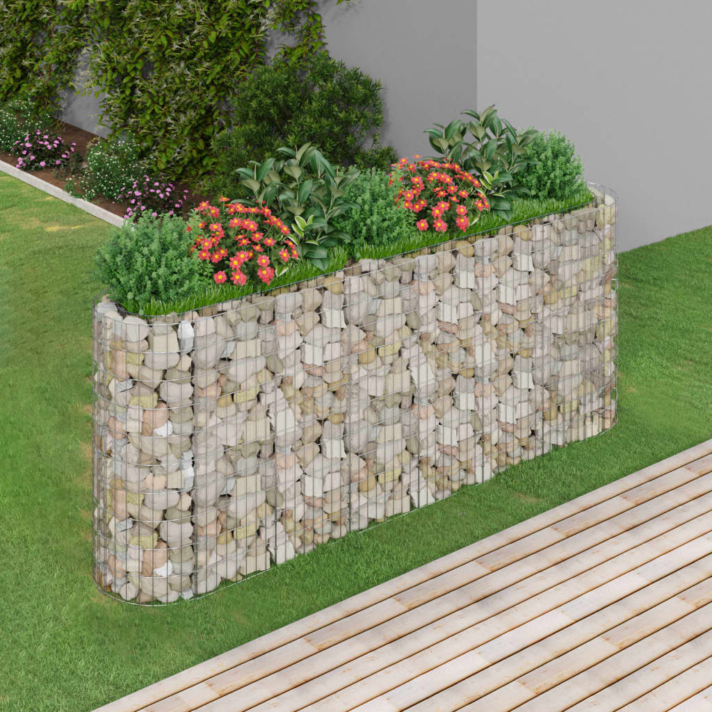 Vidaxl Gabion -Pflanzer erhöhte 260x50x100 cm verzinkte Eisen