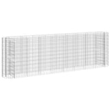 Plantador de Gabion Vidaxl elevado 330x50x100 cm de hierro galvanizado