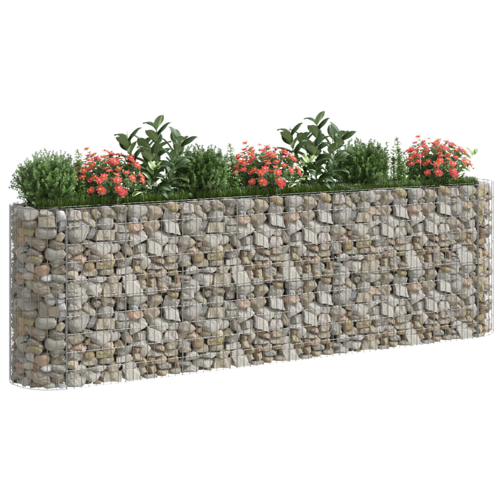 Plantador de Gabion Vidaxl elevado 330x50x100 cm de hierro galvanizado