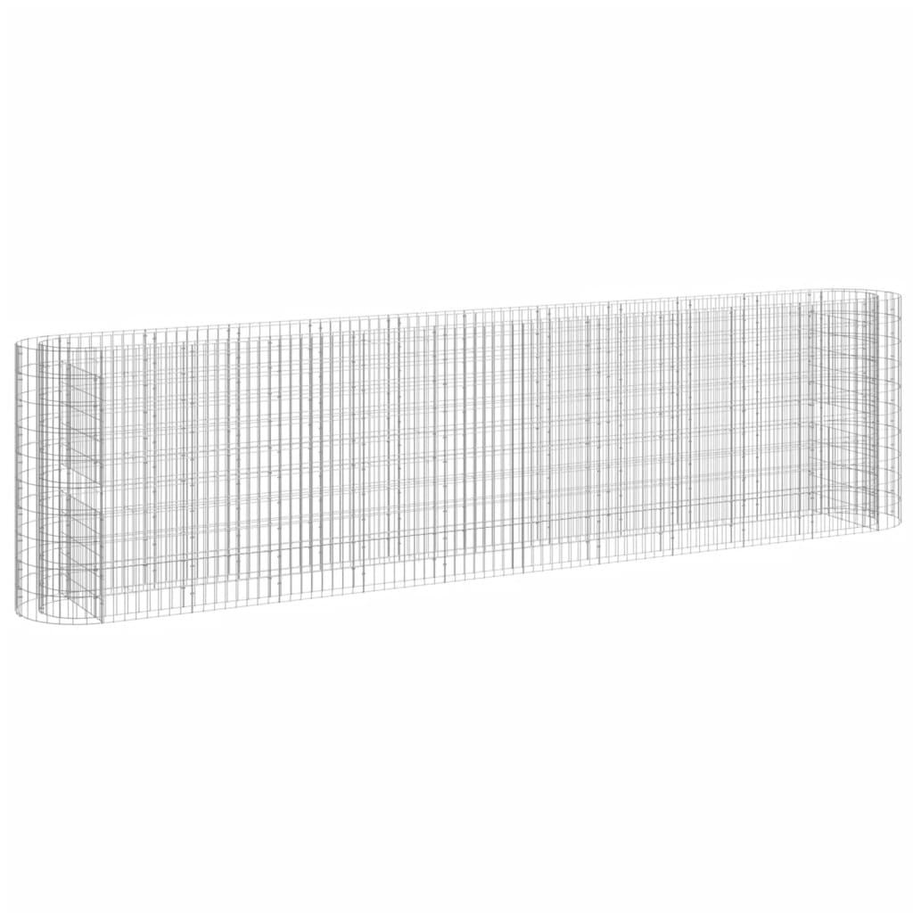 Vidaxl Gabion Sadzarka podniesiona 400x50x100 cm ocynkowane żelazo