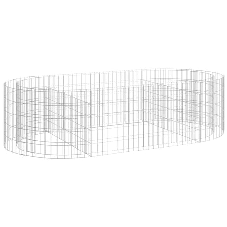 Vidaxl Gabion Planter surélevé 200x100x50 cm fer galvanisé