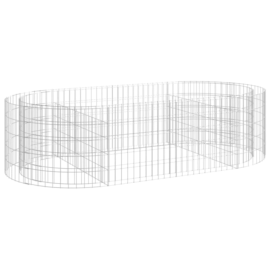 Vidaxl Gabion -Pflanzer erhöhte 200x100x50 cm verzinkte Bügeleisen