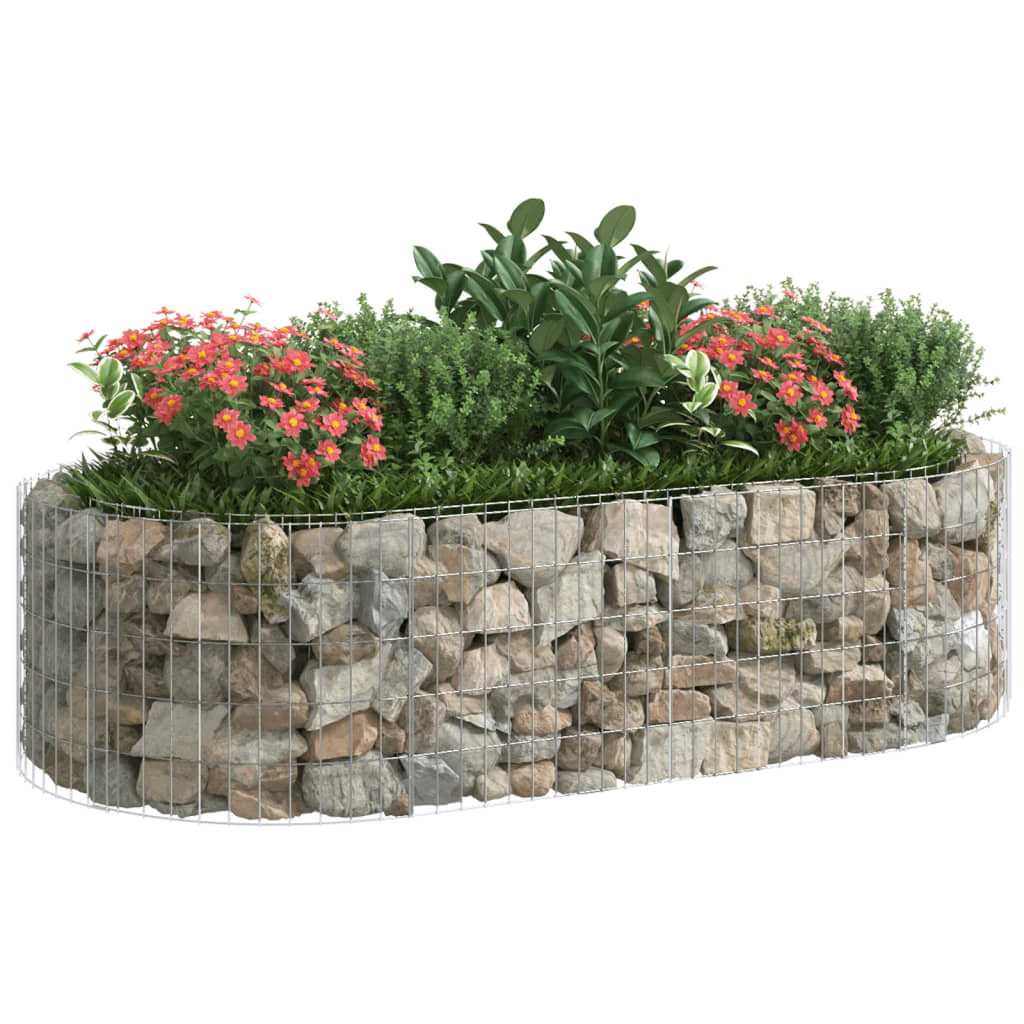 Vidaxl Gabion -Pflanzer erhöhte 200x100x50 cm verzinkte Bügeleisen