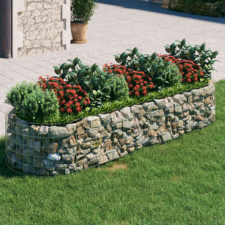 Vidaxl Gabion Planter insenté 300x100x50 cm fer galvanisé