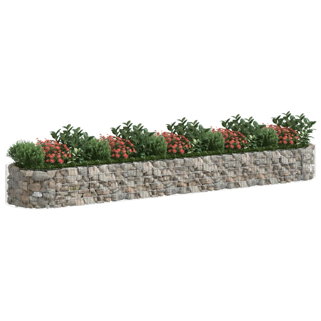 Vidaxl Gabion Planz huet 500x100x50 cm galvaniséiert