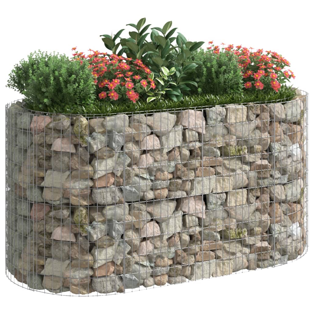 Vidaxl Gabion -Pflanzer erhöhte 200x100x100 cm verzinktes Eisen