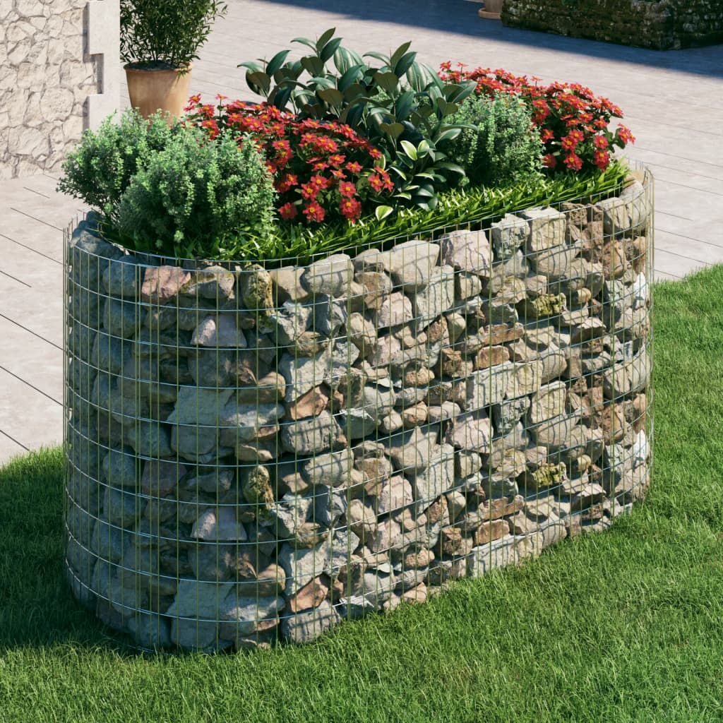 Vidaxl Gabion -Pflanzer erhöhte 200x100x100 cm verzinktes Eisen