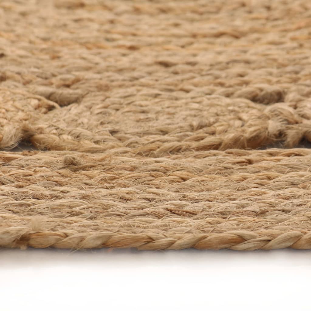 Vidaxl Carpet with design around 210 cm braided jute