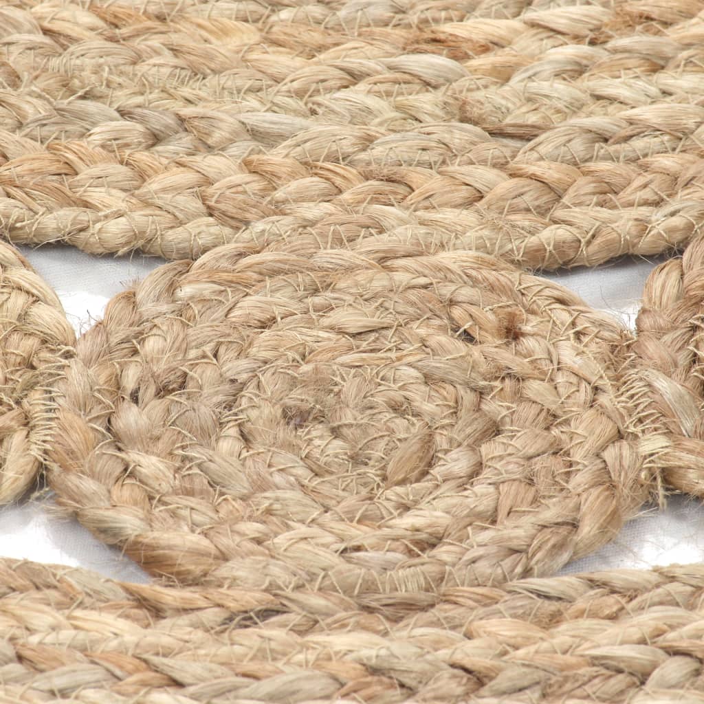 Vidaxl Carpet with design around 210 cm braided jute