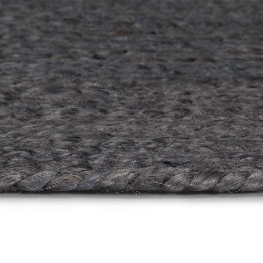 Vidaxl tapis fait à la main autour de 180 cm de jute gris foncé