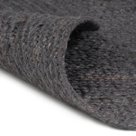 Vidaxl tapis fait à la main autour de 240 cm de jute gris foncé