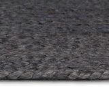 Vidaxl tapis fait à la main autour de 240 cm de jute gris foncé