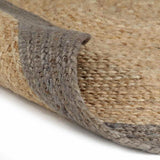 Tapis Vidaxx fait main avec bordure grise 180 cm jute