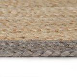 Vidaxl rug handmade with gray edge 180 cm jute