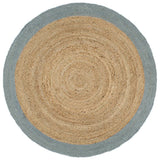Tapis VidaXL fait main avec bord vert olive 210 cm jute