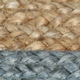 Tapis VidaXL fait main avec bord vert olive 210 cm jute