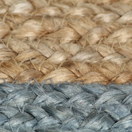 Tapis VidaXL fait main avec bord vert olive 210 cm jute